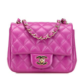 Mini Square Classic Lambskin Single Flap